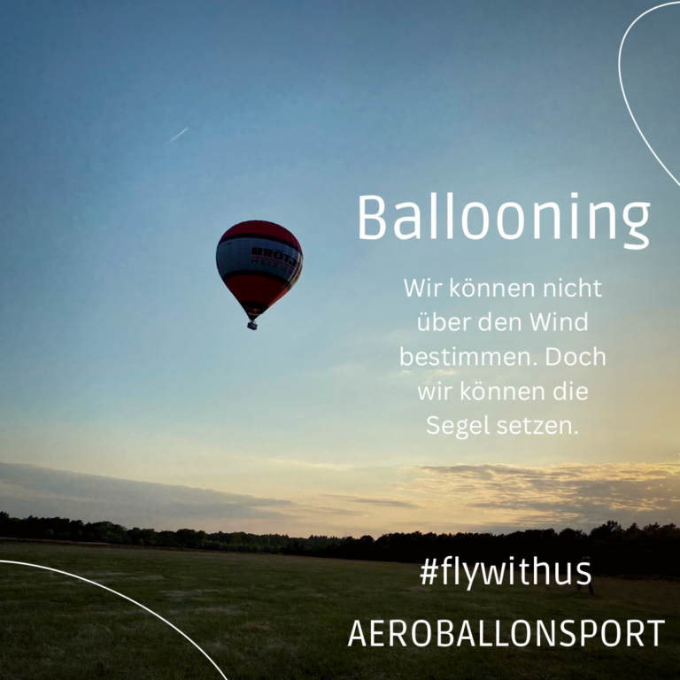 Bielefeld Segel setzen im Wind Ballonfahren Herford